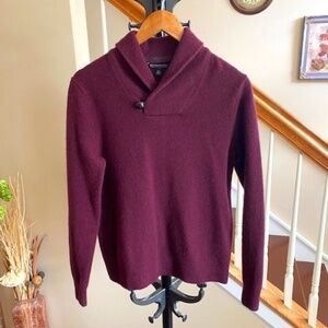 Banana Republic Women's Extra Fine Merino Wool Shawl Collar Pullover Size S